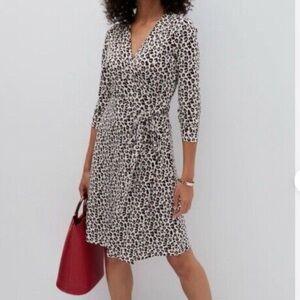 Banana Republic leopard wrap dress